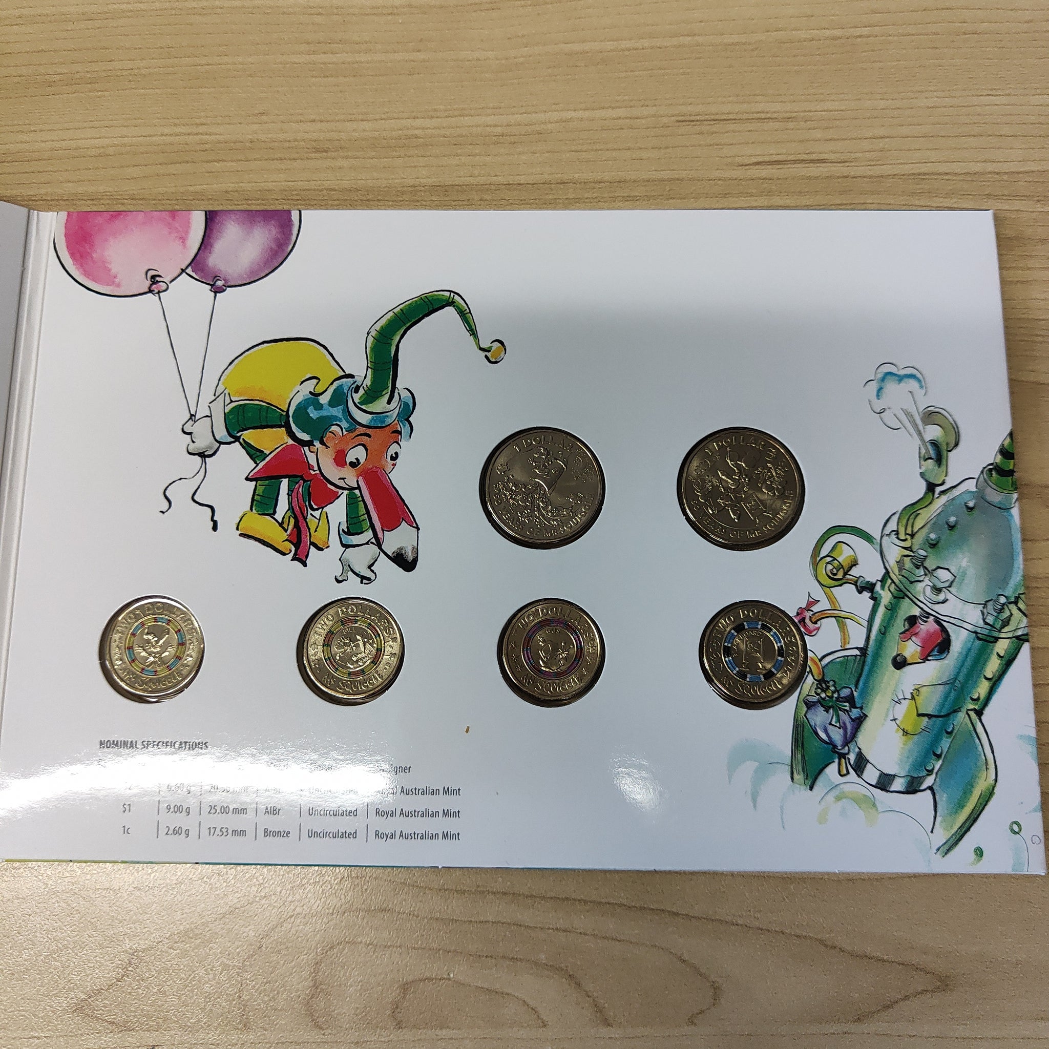 Australia 2019 Royal Australian Mint $2 Mr Squiggle & Friends Coloured ...
