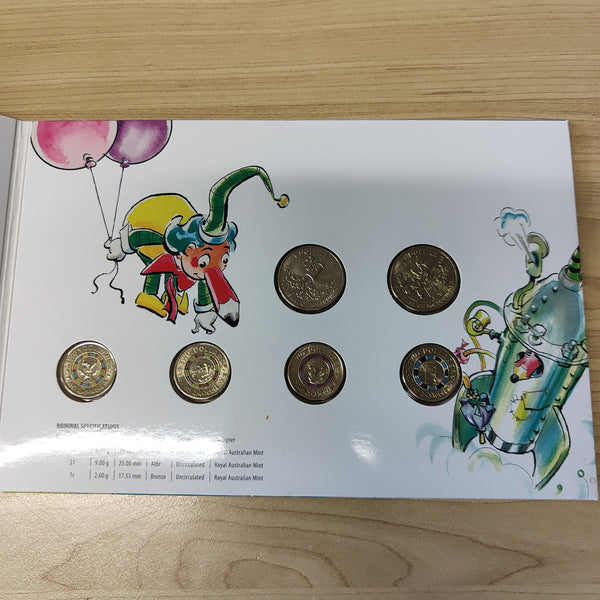 Australia 2019 Royal Australian Mint $2 Mr Squiggle & Friends Coloured Coin Collection