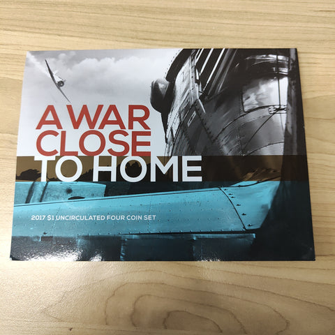 Australia 2017 Royal Australian Mint $1 A War Close To Home Uncirculated Four Coin Set