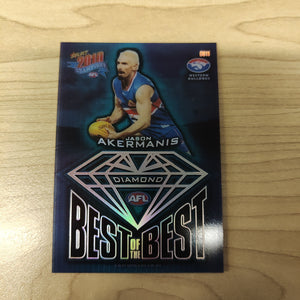 2010 Select Champions Diamond Best of the Best Jason Akermanis West Bulldogs Acetate Football Card