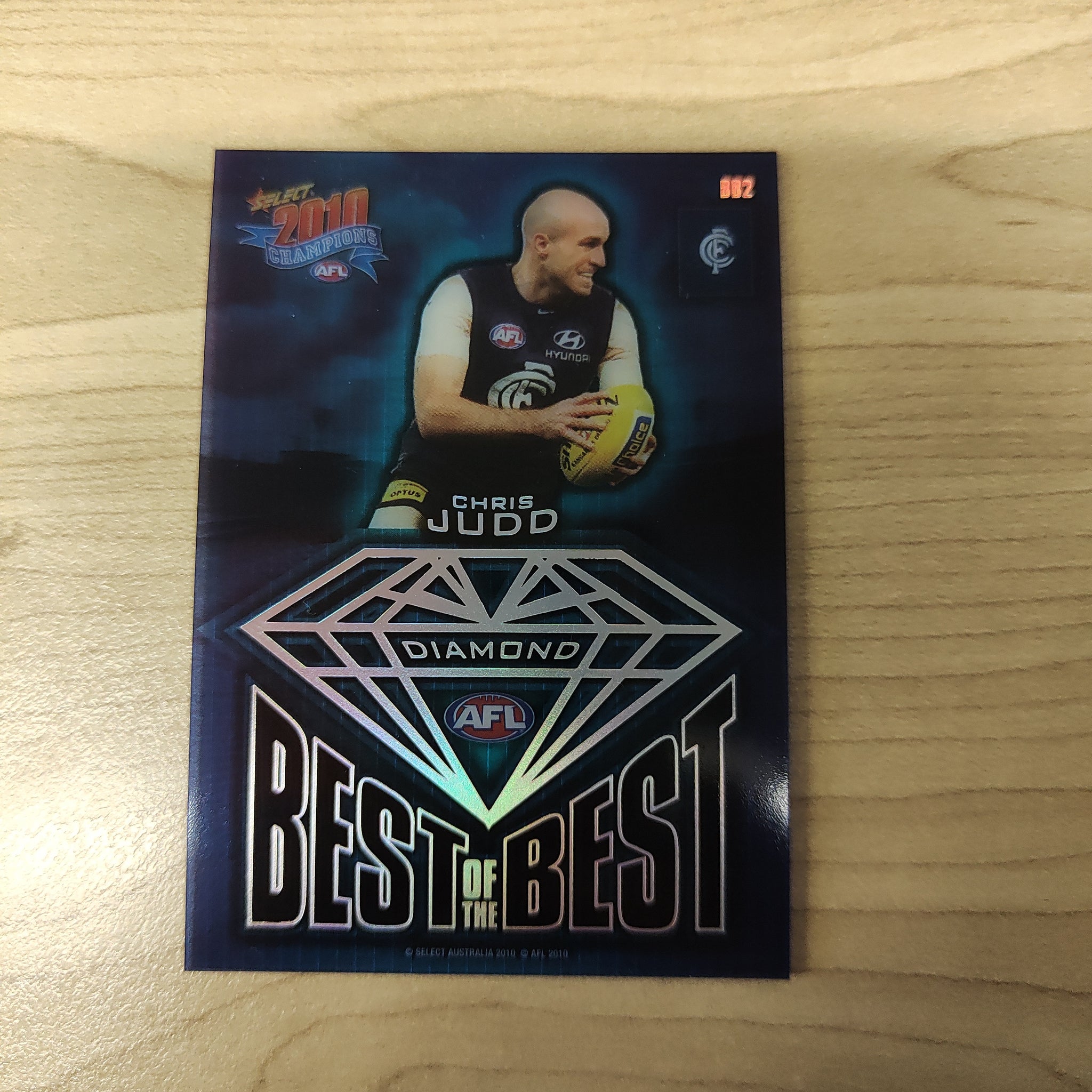 2010 Select Champions Diamond Best of the Best Chris Judd Carlton Acetate Football Card