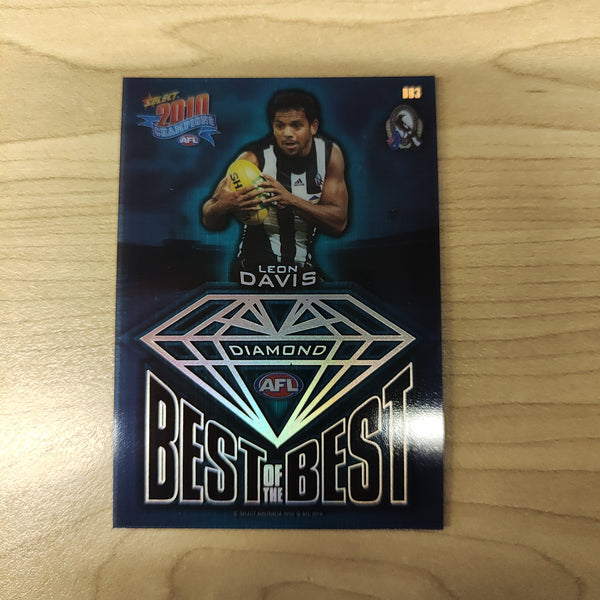 2010 Select Champions Diamond Best of the Best Leon Davis Collingwood Acetate Football Card