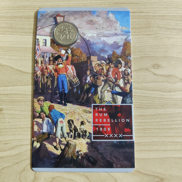 Australia 2019 Royal Australian Mint $1 Rum Rebellion 1808 Carded Uncirculated Coin