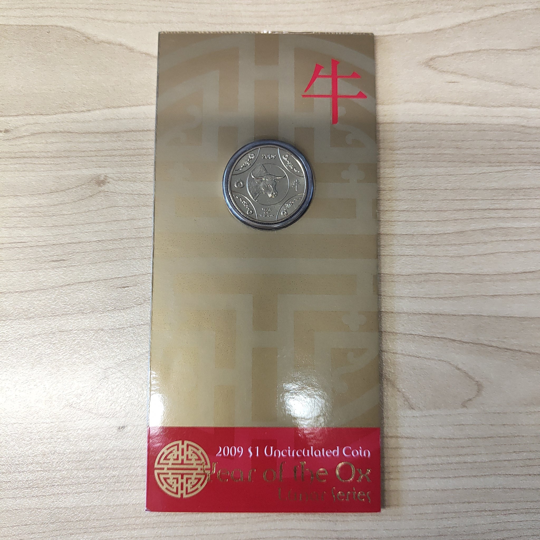 Australia 2009 Royal Australian Mint $1 Lunar New Year of the Ox Coin