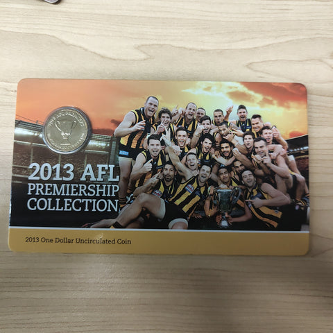 Australia 2013 Royal Australian Mint $1 AFL Football Premiership Hawthorn Uncirculated Coin