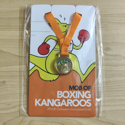 Australia 2016 Royal Australian Mint $1 Olympics Mob of Boxing Kangaroos Uncirculated Carded Coin