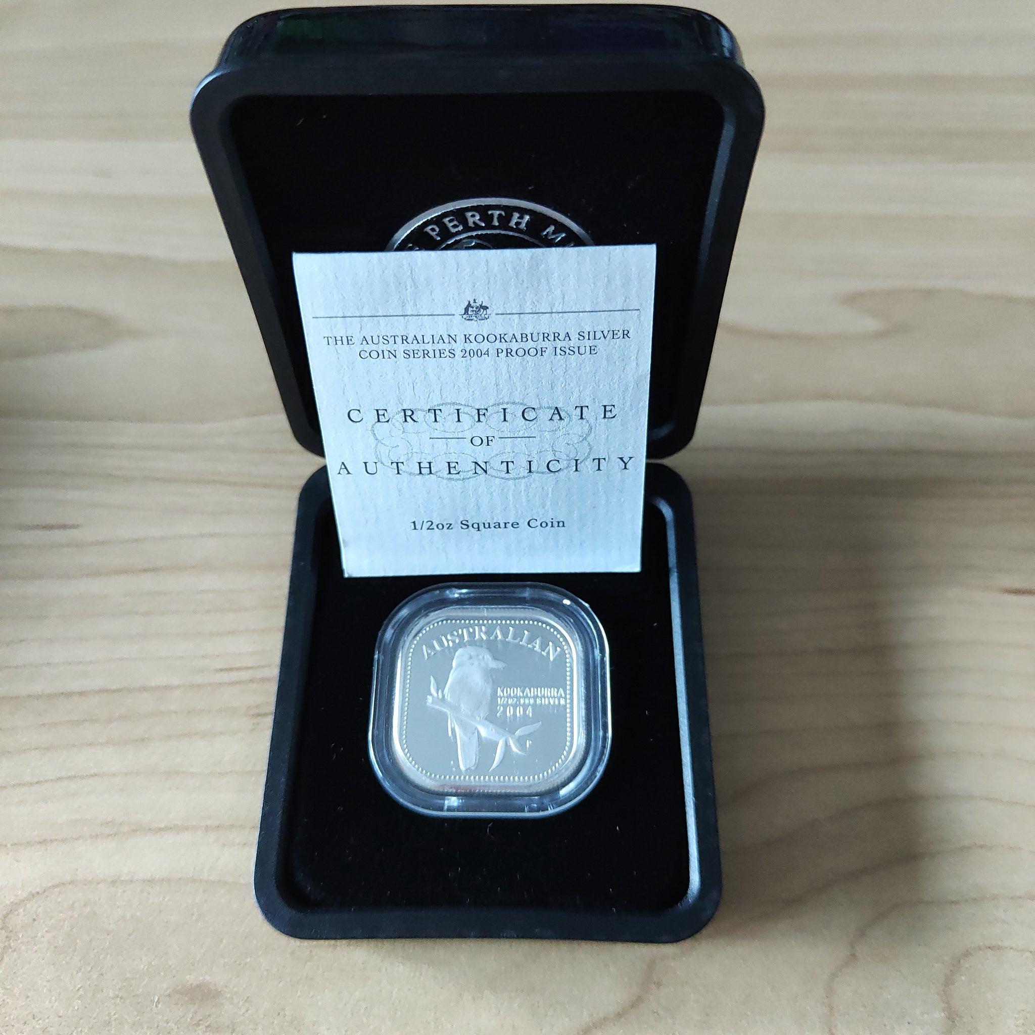 Australia 2004 Perth Mint 50c The Australian Kookaburra 1/2oz 999 Square Silver Proof Coin