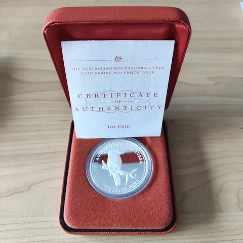 Australia 2004 Perth Mint $1 The Australian Kookaburra 1oz 999  Silver Proof Coin