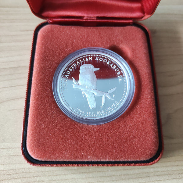 Australia 2004 Perth Mint $1 The Australian Kookaburra 1oz 999  Silver Proof Coin