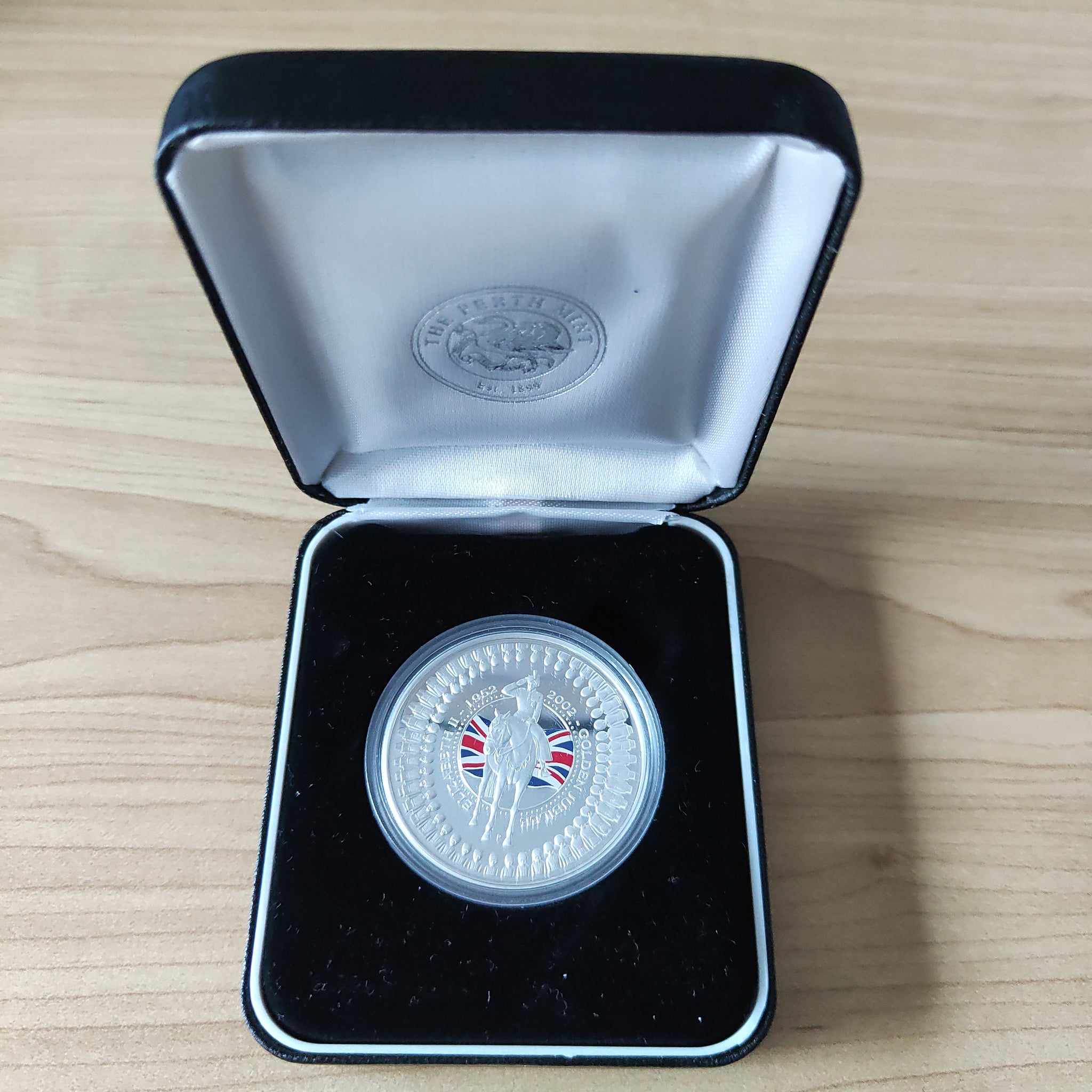 Australia 2002 Perth Mint $1 Golden Jubilee Anniversary of Assession Queen Elizabeth II 1oz 999 Silver Coin