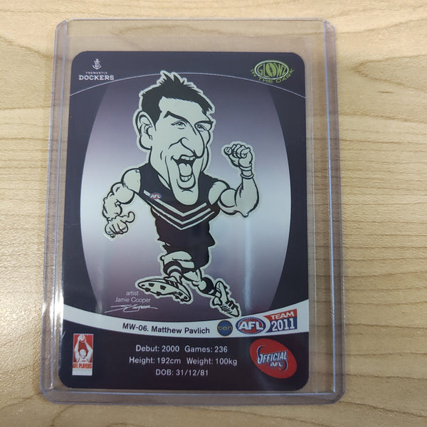 2011 Teamcoach Magic Wildcard Printing Error Card Matthew Pavlich Fremantle