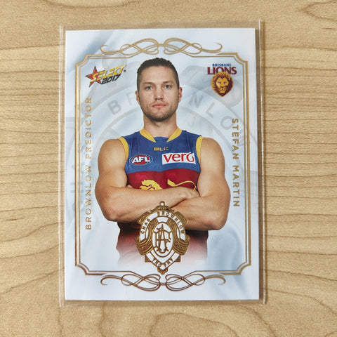 2017 Select Footy Stars Brownlow Predictor Stefan Martin Brisbane 108/275
