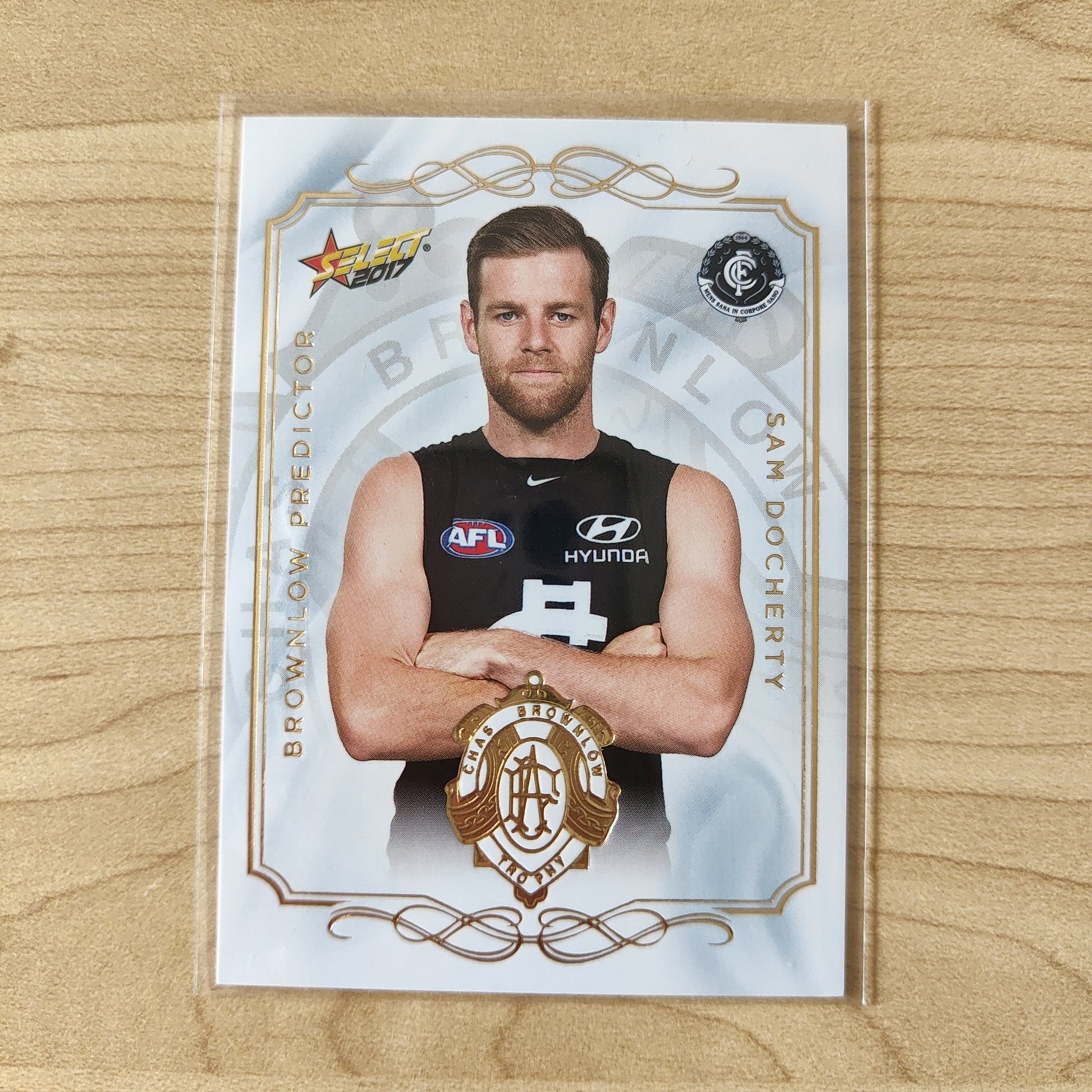 2017 Select Footy Stars Brownlow Predictor Sam Docherty Carlton 061/275