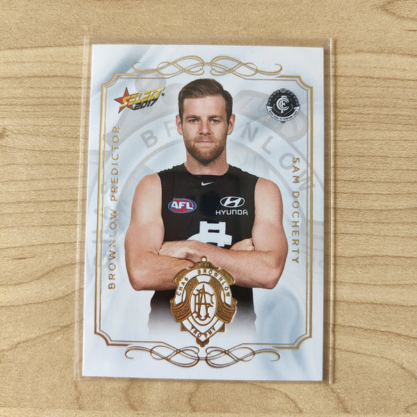 2017 Select Footy Stars Brownlow Predictor Sam Docherty Carlton 061/275