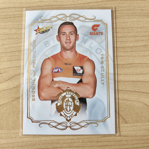 2017 Select Footy Stars Brownlow Predictor Tom Scully GWS 076/275