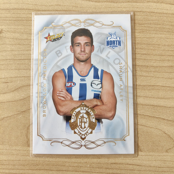 2017 Select Footy Stars Brownlow Predictor Shaun Atley North Melbourne 043/275