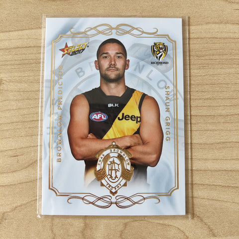2017 Select Footy Stars Brownlow Predictor Shaun Grigg Richmond 143/275