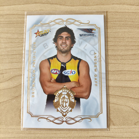 2017 Select Footy Stars Brownlow Predictor Andrew Gaff West Coast 055/275