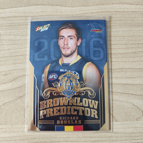 2016 Select Footy Stars Brownlow Predictor Richard Douglas Adelaide 124/250