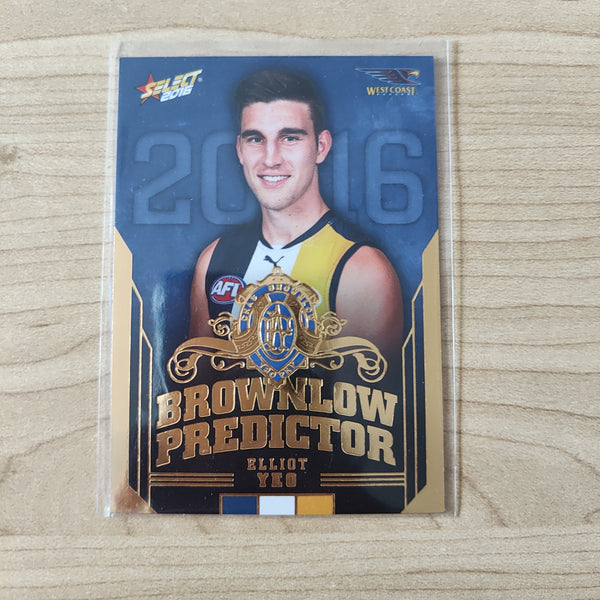 2016 Select Footy Stars Brownlow Predictor Elliot Yeo West Coast 060/250