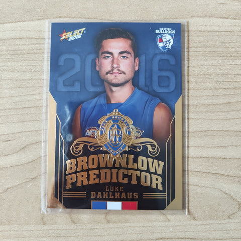 2016 Select Footy Stars Brownlow Predictor Luke Dahlhaus Western Bulldogs 083/250