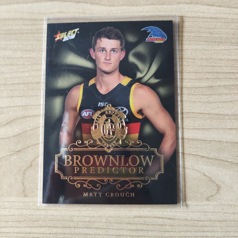 2018 Select Footy Stars Gold Brownlow Predictor Matt Crouch Adelaide 010/250