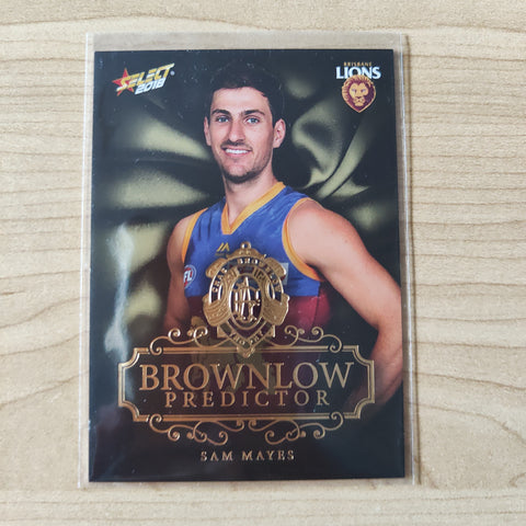 2018 Select Footy Stars Gold Brownlow Predictor Sam Mayes Brisbane 173/250