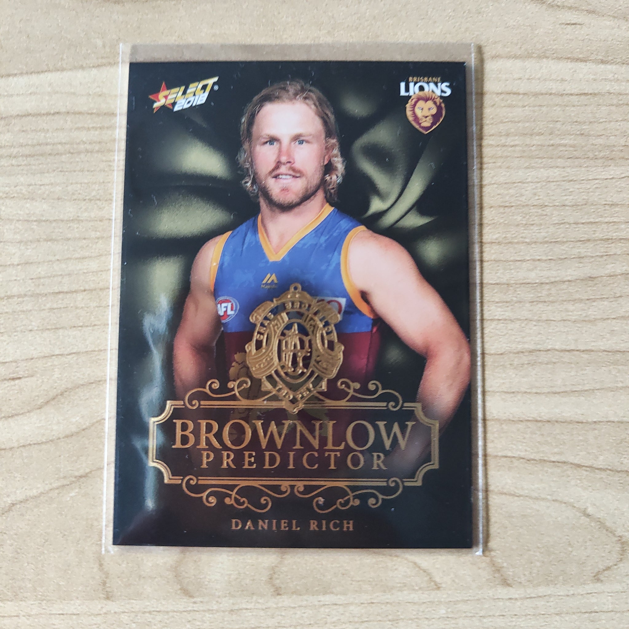 2018 Select Footy Stars Gold Brownlow Predictor Daniel Rich Brisbane 092/250