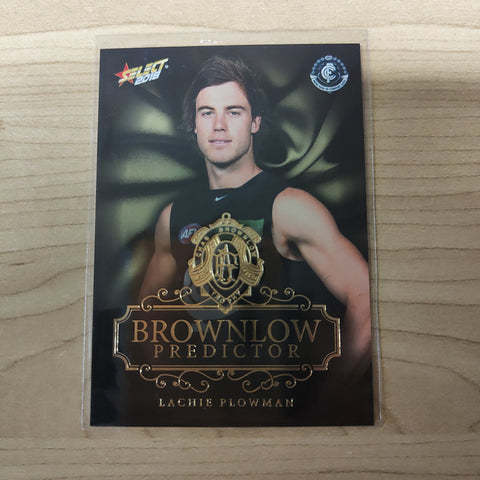 2018 Select Footy Stars Gold Brownlow Predictor Lachie Plowman Carlton 042/250