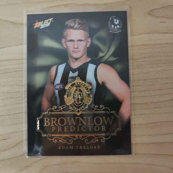 2018 Select Footy Stars Gold Brownlow Predictor Adam Treloar Collingwood 029/250