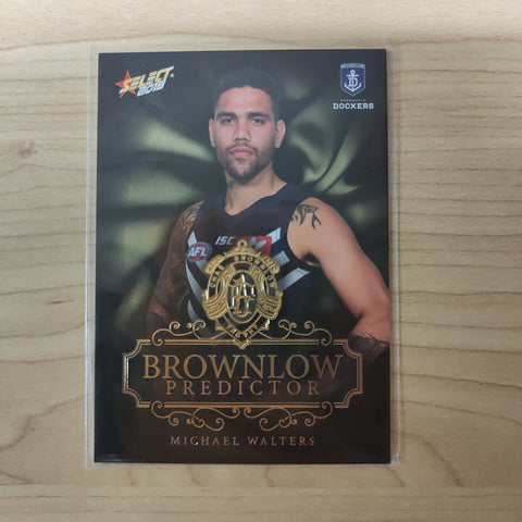 2018 Select Footy Stars Gold Brownlow Predictor Michael Walters Fremantle 141/250