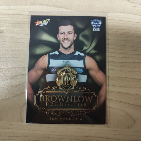 2018 Select Footy Stars Gold Brownlow Predictor Sam Menegola Geelong 066/250