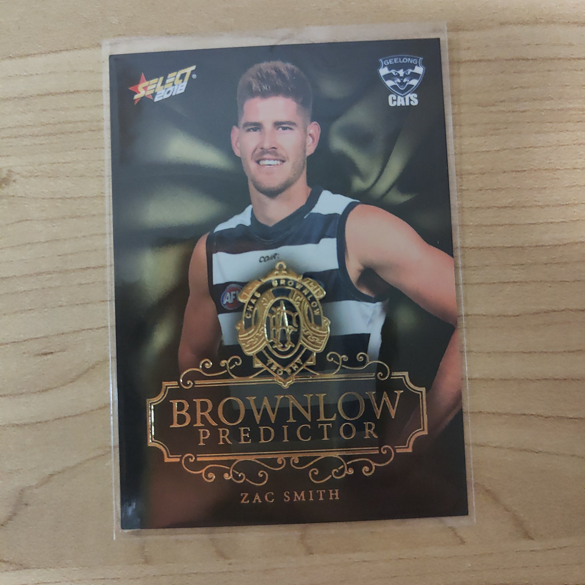 2018 Select Footy Stars Gold Brownlow Predictor Zac Smith Geelong 114/250