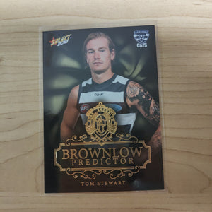 2018 Select Footy Stars Gold Brownlow Predictor Tom Stewart Geelong 180/250