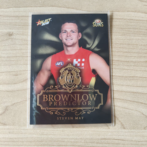 2018 Select Footy Stars Gold Brownlow Predictor Steven May Gold Coast Suns 172/250