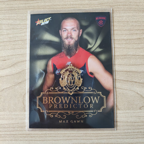 2018 Select Footy Stars Gold Brownlow Predictor Max Gawn Melbourne 105/250