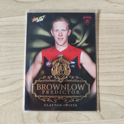 2018 Select Footy Stars Gold Brownlow Predictor Clayton Oliver Melbourne 146/250
