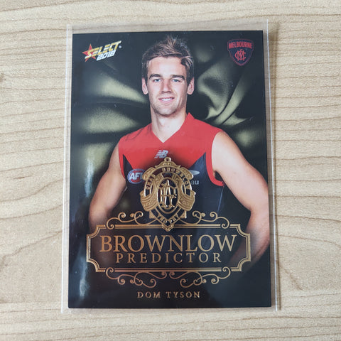 2018 Select Footy Stars Gold Brownlow Predictor Dom Tyson Melbourne 186/250