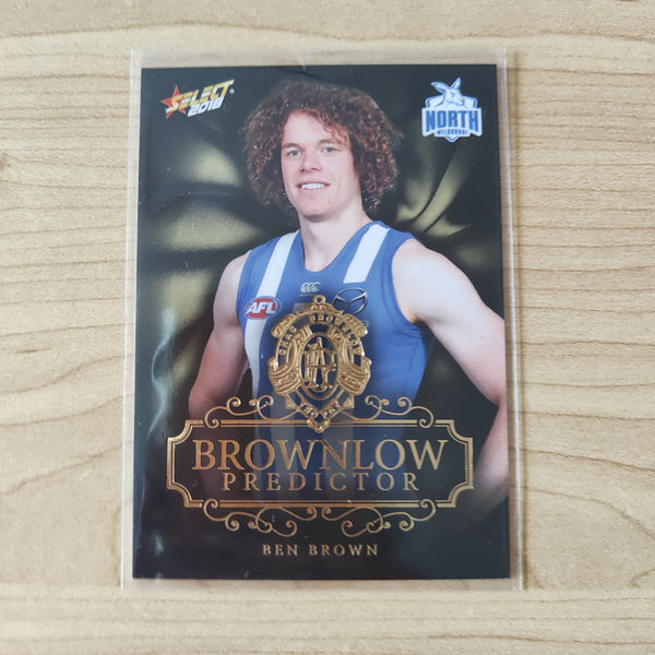 2018 Select Footy Stars Gold Brownlow Predictor Ben Brown North Melbourne 215/250