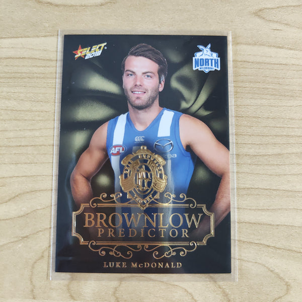 2018 Select Footy Stars Gold Brownlow Predictor Luke McDonald North Melbourne 179/250