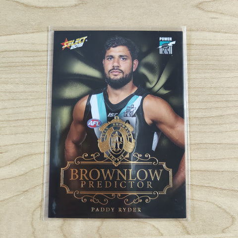 2018 Select Footy Stars Gold Brownlow Predictor Paddy Ryder Port Adelaide 177/250