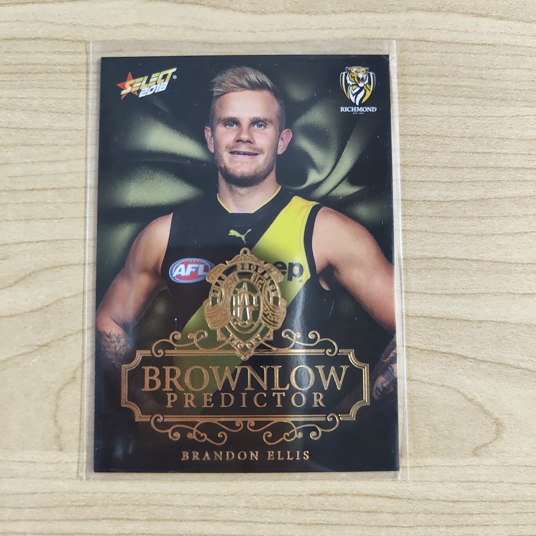 2018 Select Footy Stars Gold Brownlow Predictor Brandon Ellis Richmond 027/250