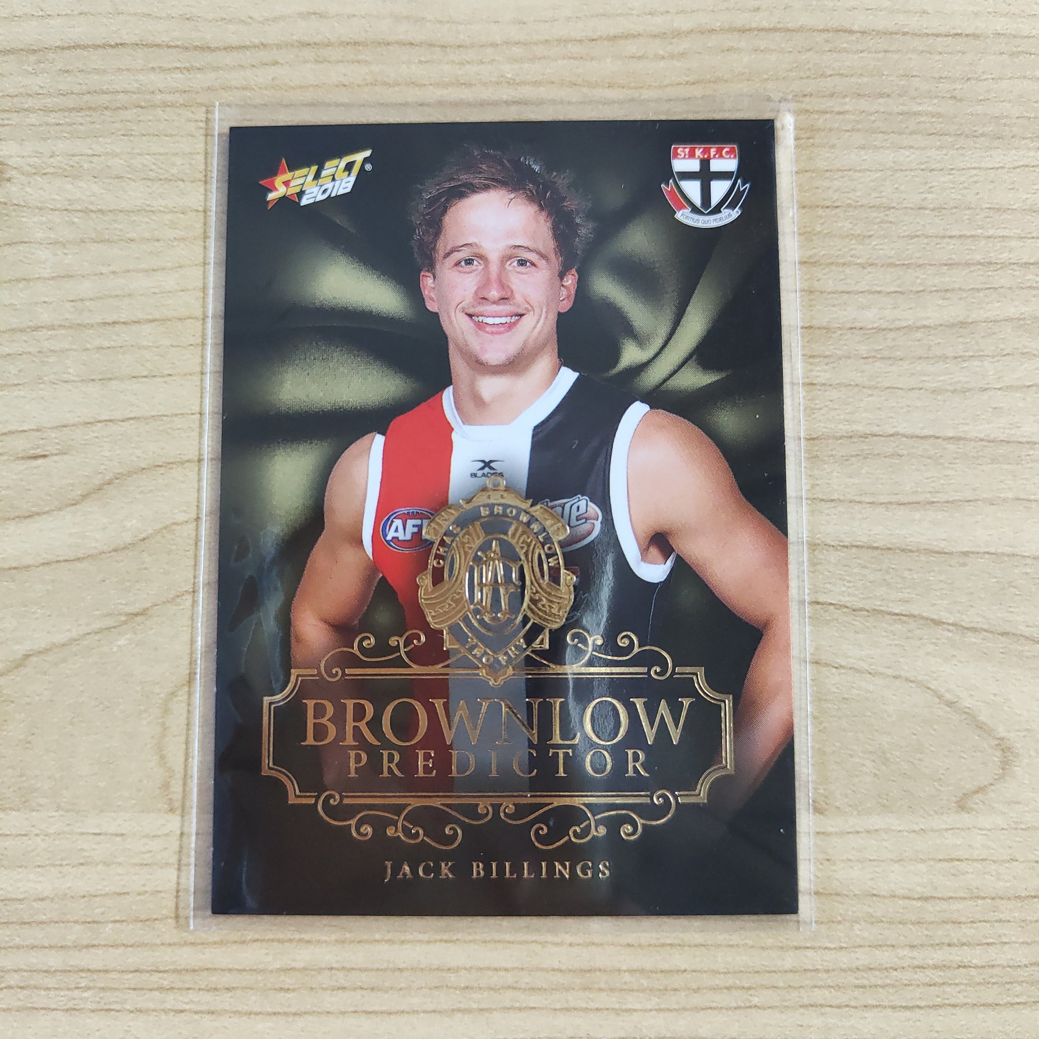 2018 Select Footy Stars Gold Brownlow Predictor Jack Billings St Kilda 070/250