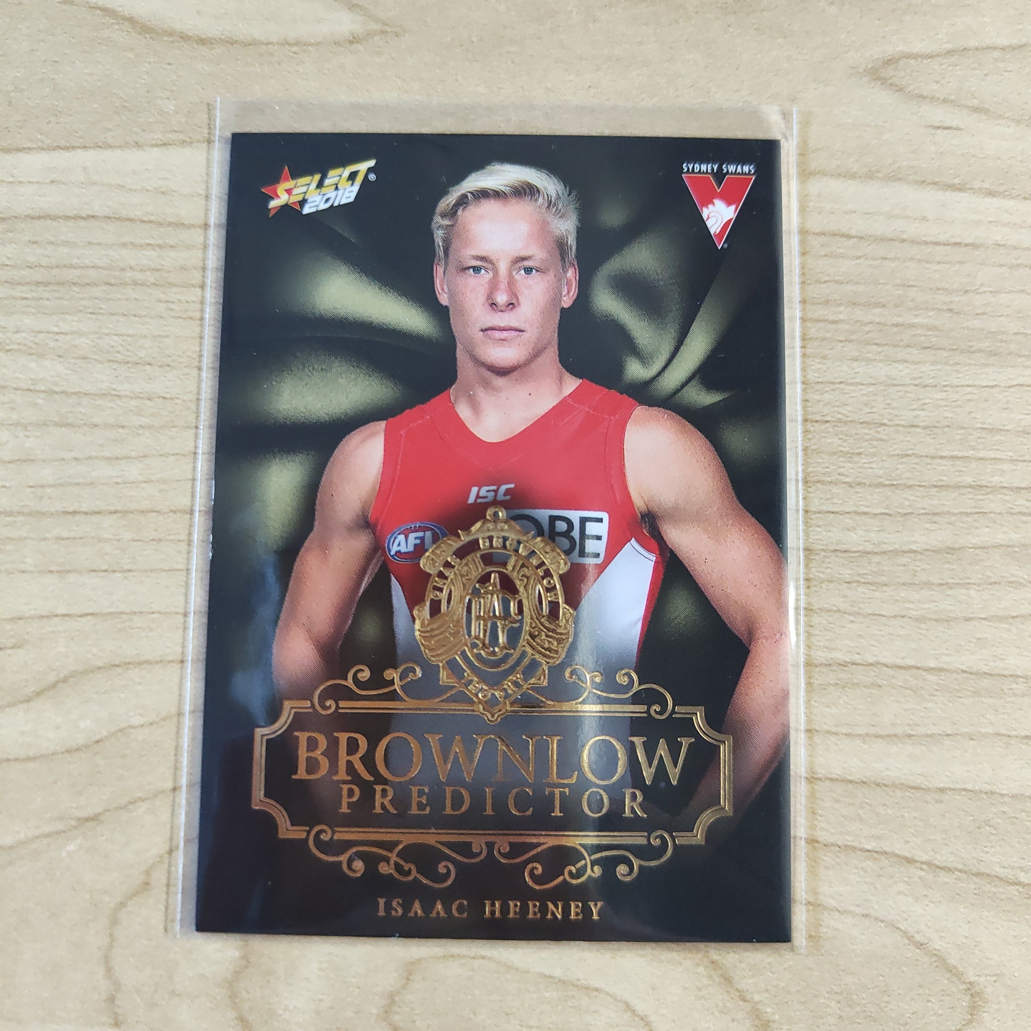 2018 Select Footy Stars Gold Brownlow Predictor Isaac Heeney Sydney 079/250