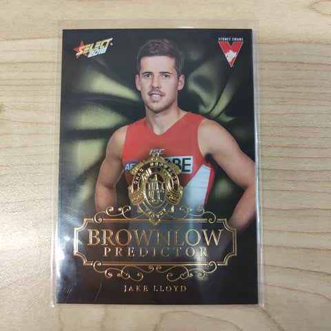 2018 Select Footy Stars Gold Brownlow Predictor Jake Lloyd Sydney 143/250