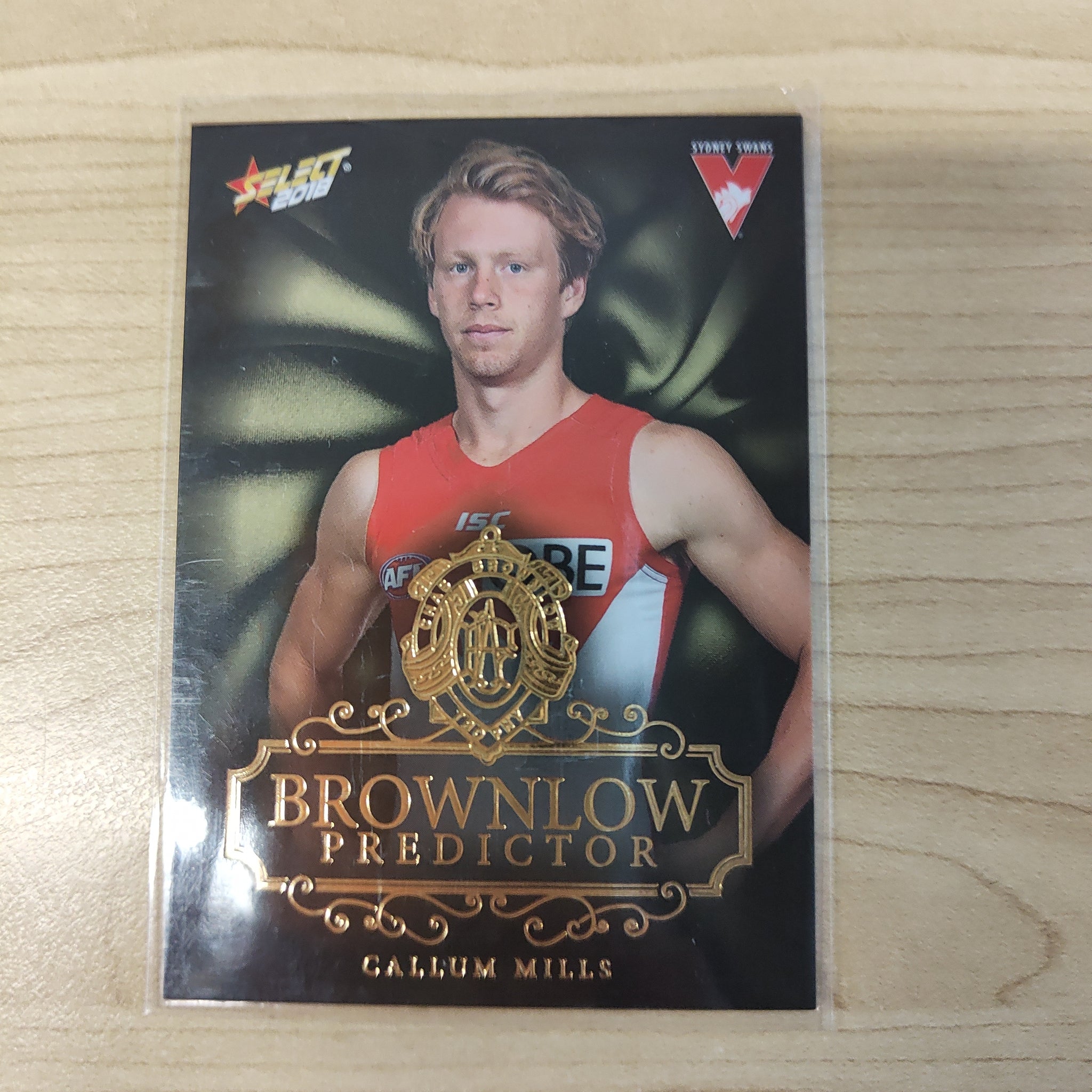 2018 Select Footy Stars Gold Brownlow Predictor Callum Mills Sydney 025/250