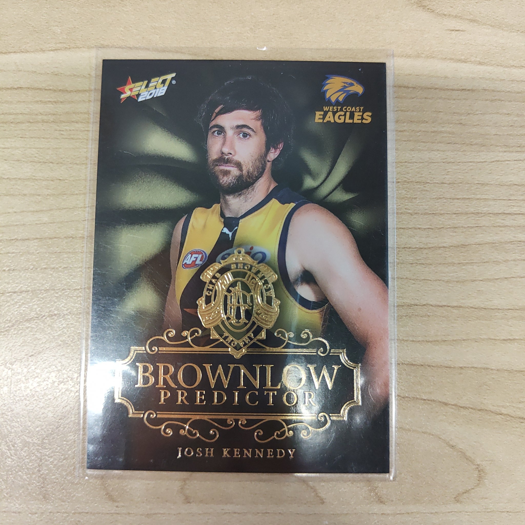 2018 Select Footy Stars Gold Brownlow Predictor Josh Kennedy West Coast 106/250