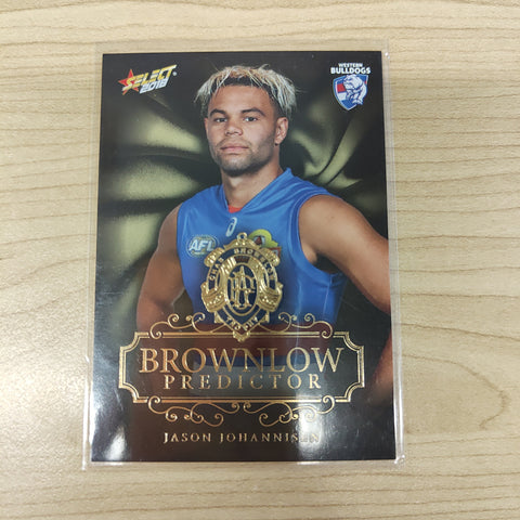 2018 Select Footy Stars Gold Brownlow Predictor Jason Johannisen Western Bulldogs 067/250