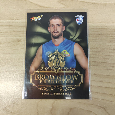 2018 Select Footy Stars Gold Brownlow Predictor Tom Liberatore Western Bulldogs 052/250