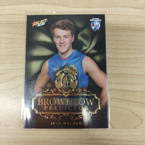 2018 Select Footy Stars Gold Brownlow Predictor Jack Macrae Western Bulldogs 173/250